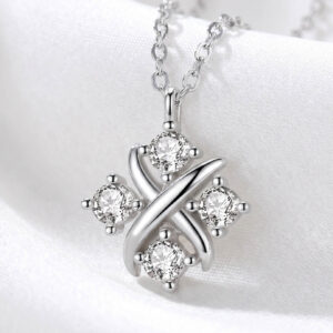 Dây chuyền bạc nữ hình bánh chưng cách điệu, trang sức Hàn Quốc cá tính