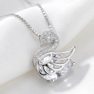 Dây chuyền hình thiên nga, bạc trang sức cao cấp