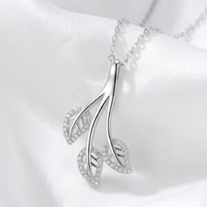 Dây chuyền phong cách Hàn Quốc, trang sức nữ gắn hình kim chi, hình lá cây