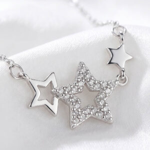 Dây chuyền bạc nữ phong cách Hàn Quốc, trang sức nữ gắn hình vì tinh tú ngôi sao 5 cánh