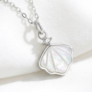 Dây chuyền bạc nữ hình vỏ sò biểu tượng che chở và may mắn, trang sức phong cách Hàn Quốc