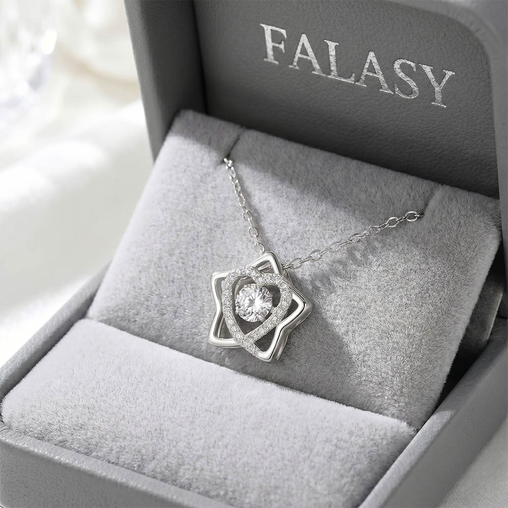 Dây chuyền bạc hình ngôi sao 5 cánh biểu tượng của may mắn