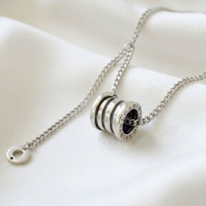 Dây chuyền nữ bạc cao cấp hình tròn, trang sức phong cách unisex thời thượng