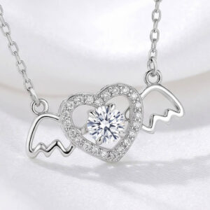 Dây chuyền bạc nữ hình thiên sứ tình yêu, trang sức Hàn Quốc cá tính