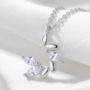 Dây chuyền bạc nữ cao cấp hình hoa lúa, trang sức phong cách duyên dáng