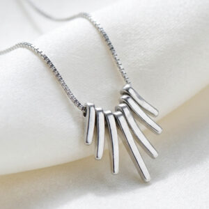 Dây chuyền bạc hình tua rua tia nắng, trang sức phong cách Hàn Quốc