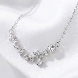 Dây chuyền nữ bạc hình sao băng, trang sức phong cách Hàn Quốc