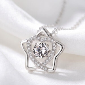 Mặt dây chuyền bạc hình ngôi sao 5 cánh, trang sức nữ bạc 925 cao cấp đẹp chất lượng