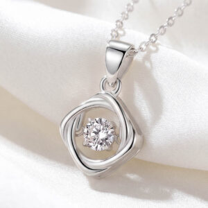 Mặt dây chuyền bạc 925 cao cấp, trang sức nữ Hàn Quốc cá tính