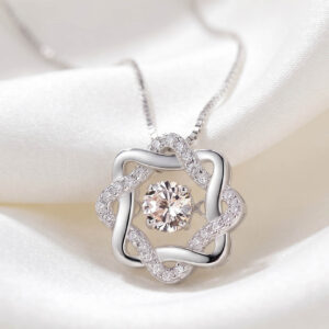 Mặt dây chuyền bạc hình ngôi sao 8 cánh, trang sức nữ bằng bạc 925 cao cấp