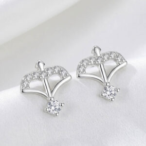 Bông tai nữ bạc cao cấp hình cánh cung Cupid, trang sức phong cách thời thượng