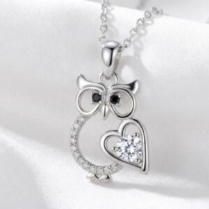 Dây chuyền nữ bạc hình cú đêm, trang sức Hàn Quốc cá tính