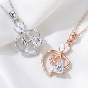 Dây chuyền bạc cao cấp hình hoa tulip, nữ trang phong cách Hàn Quốc