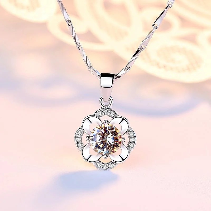 Dây chuyền bạc cao cấp Nữ hình Cỏ bốn lá