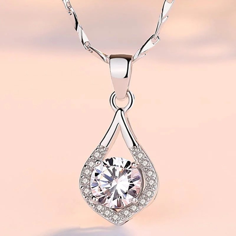 Dây chuyền bạc cao cấp Nữ hình Nước mắt thiên thần